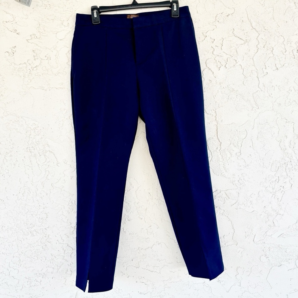 Crosby Split hem Women's Navy Straight Leg Pants